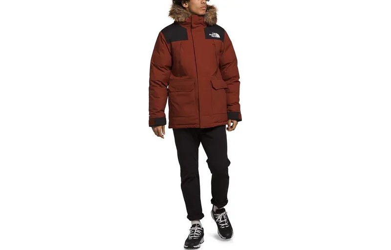 Стеганая куртка мужская красная The North Face, красный