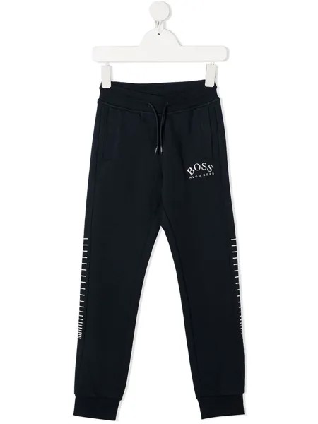 BOSS Kidswear спортивные брюки с вышитым логотипом