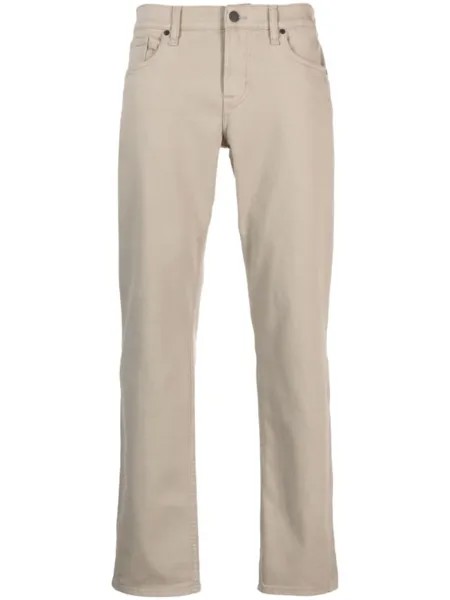 7 For All Mankind узкие джинсы средней посадки, нейтральный цвет