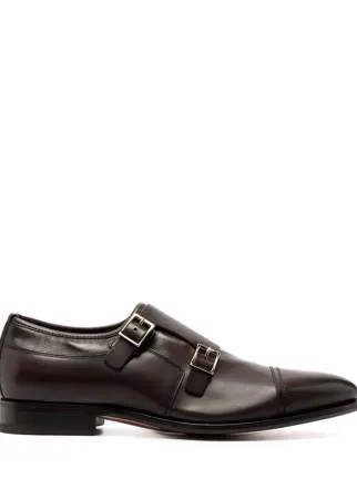 Santoni туфли монки с ремешками