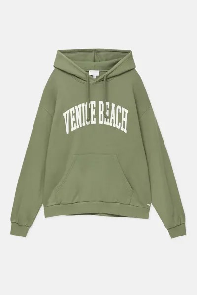 Худи Pull&Bear Venice Beach, зеленый