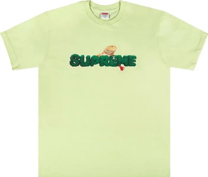 Футболка Supreme Lizard Tee 'Pale Mint', зеленый