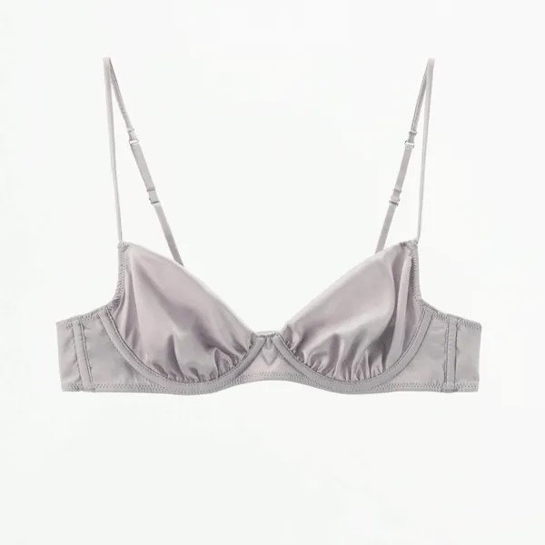 Бюстгальтер Zara Satin Underwire, светло-серый