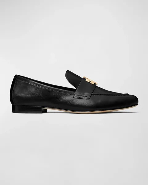 Кожаные слипоны Eleanor с медальоном Tory Burch, цвет Perfect Black