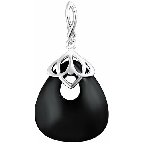 Подвеска Эстет, серебро, 925 проба, родирование, агат