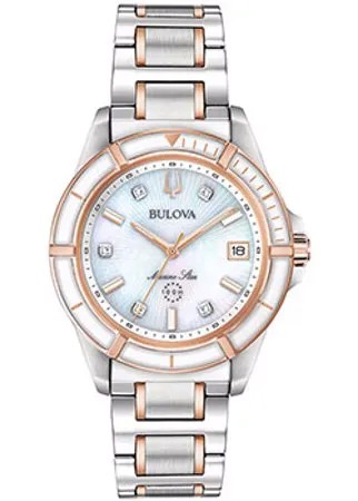 Японские наручные  женские часы Bulova 98P187. Коллекция Marine Star Ladies