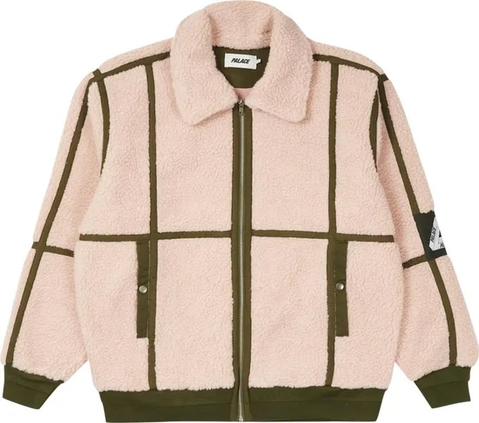 Куртка Palace Sherpa Flight Jacket 'Pink/Olive', розовый