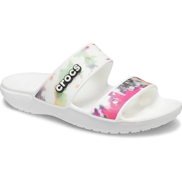 Шлепанцы Crocs Classic Tie-Dye Graphic Unisex, белый