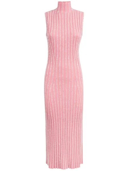 Missoni миди-платье без рукавов с пайетками, розовый
