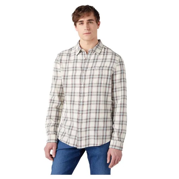 Рубашка с длинным рукавом Wrangler 1 Pocket Regular Fit, бежевый