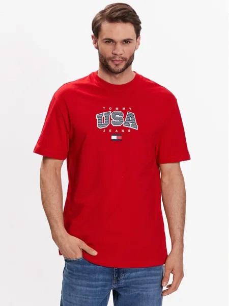 Футболка стандартного кроя Tommy Jeans, красный