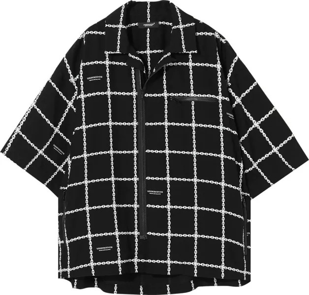 Рубашка Undercover Striped Plaid 'Black', черный