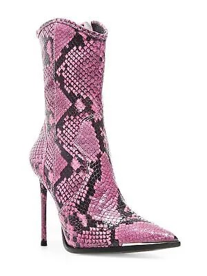 STEVE MADDEN Женские розовые ботильоны со змеиным носком Tina с острым носком на шпильке, размер 10 м