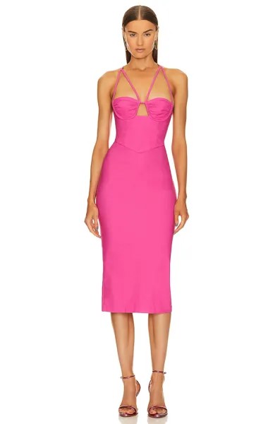 Платье миди Michael Costello x REVOLVE Elio, цвет Hot Pink