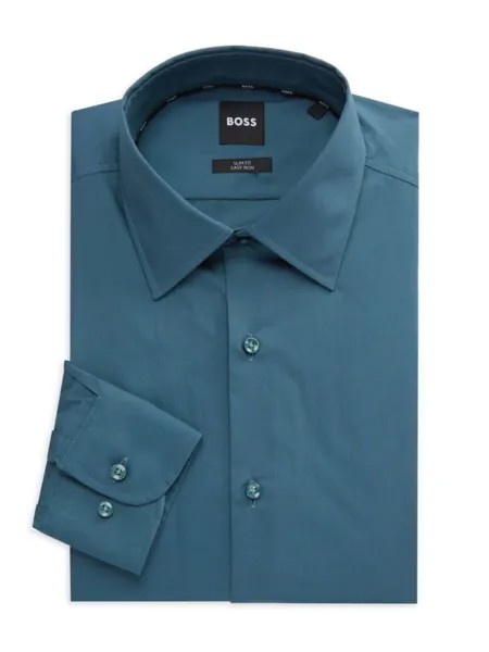 Классическая рубашка узкого кроя Hank Boss, цвет Aqua