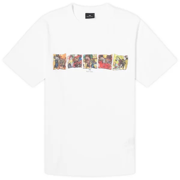 Футболка Paul Smith Multi Zebra T-Shirt, белый
