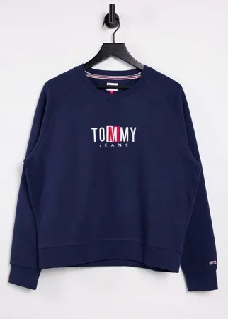 Темно-синий свитшот с логотипом Tommy Jeans