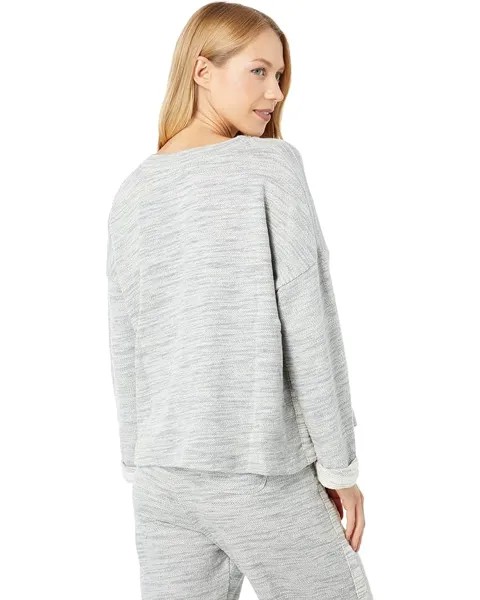 Толстовка Splendid Dolan Textured Nubby Terry Pullover Sweatshirt, цвет Mid Heather Grey