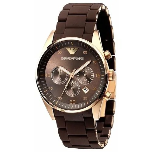 Наручные часы EMPORIO ARMANI Sportive AR5890, коричневый, золотой