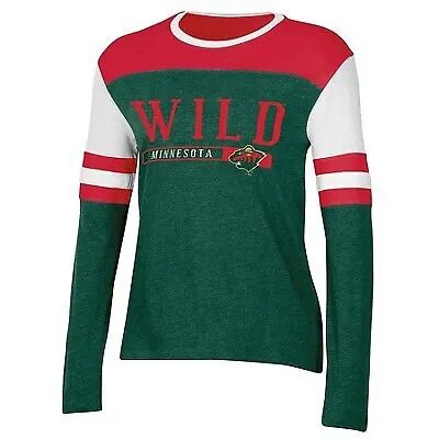 Женская футболка-поло с длинными рукавами НХЛ Minnesota Wild – S