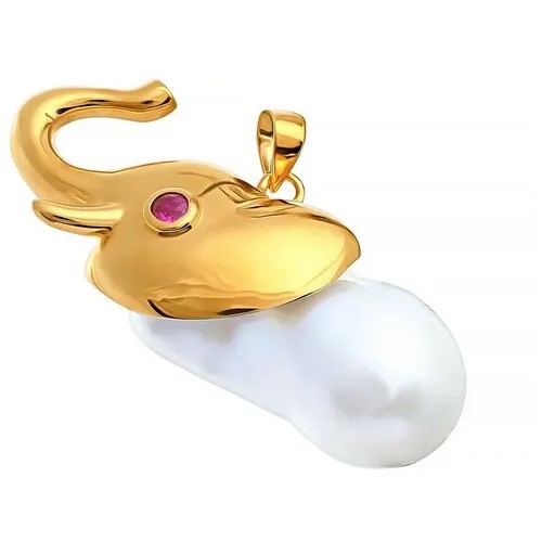 Серебряная подвеска с жемчугом, кубическим цирконием CYZPP00941-PD-WB-001-YG JV