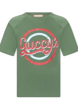 Gucci Kids футболка с принтом Guccy's