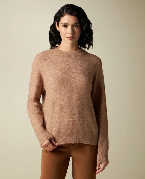 Женский пуловер из смесовой шерсти альпаки Iwie, светло-коричневый