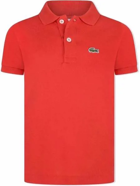 Lacoste Kids рубашка поло с вышивкой