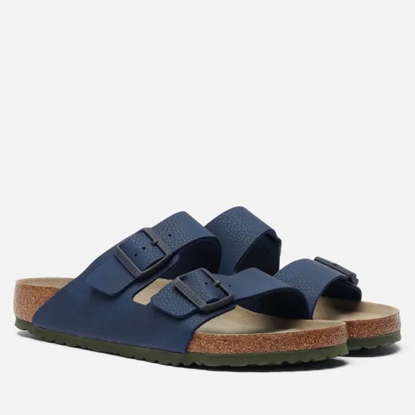 Мужские сандалии Birkenstock Arizona Soft Footbed Birko-Flor синий, размер 43 EU