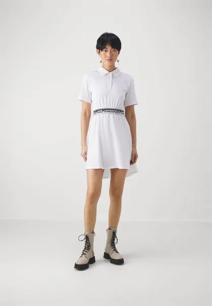 Платье из джерси LOGO TAPE DRESS KARL LAGERFELD, белый