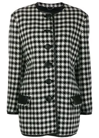 Versace Pre-Owned пальто 1980-х годов в ломаную клетку