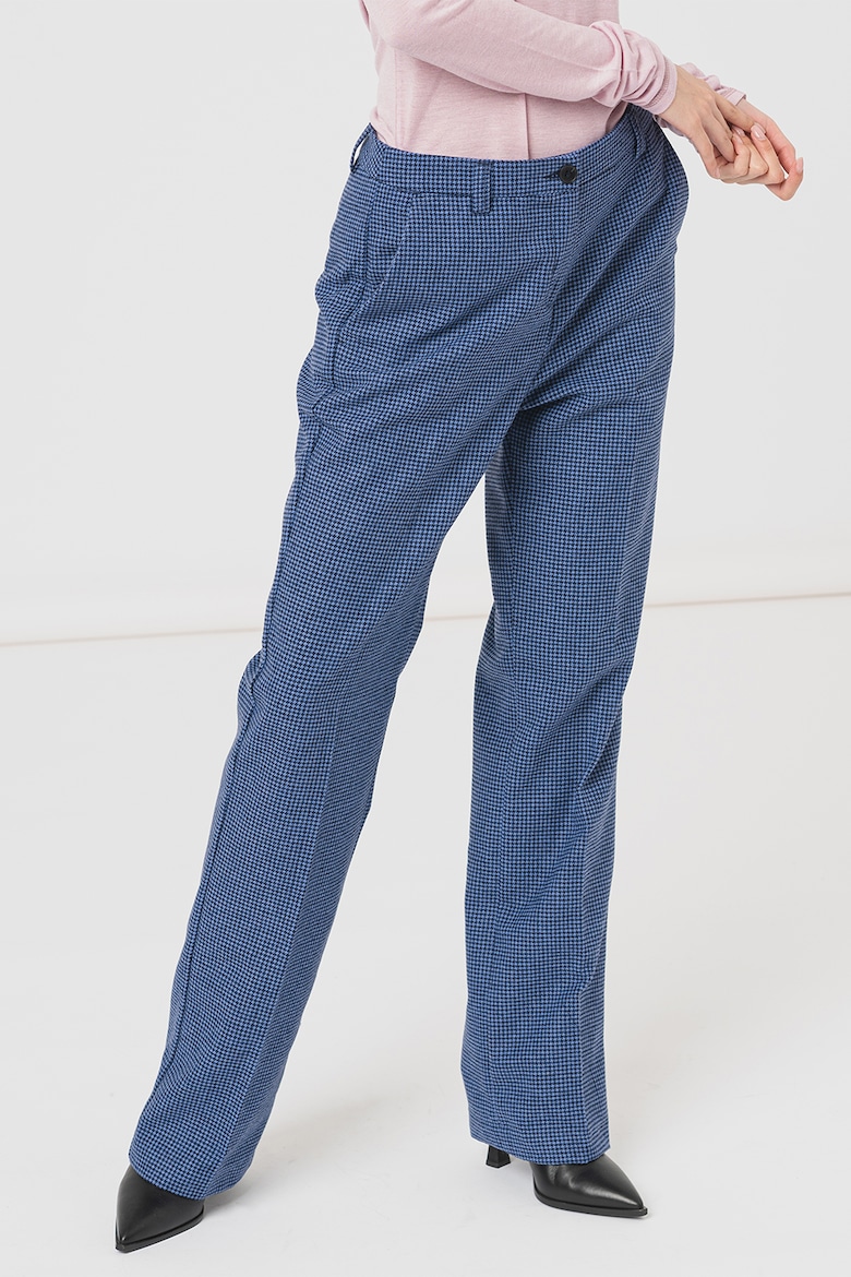 Шерстяные брюки с пепитой United Colors Of Benetton, синий