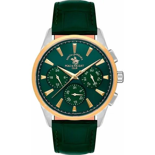 Наручные часы SANTA BARBARA POLO & RACQUET CLUB, зеленый, золотой