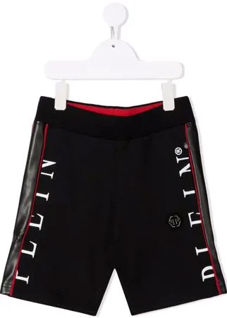 Philipp Plein Junior спортивные шорты с логотипом сбоку