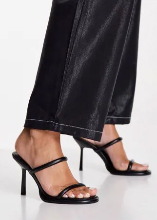 Мягкие черные мюли на среднем каблуке Topshop River-Черный цвет