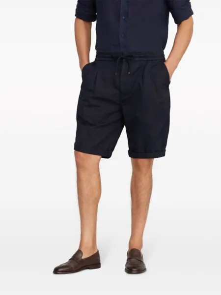 Brunello Cucinelli шорты-бермуды с кулиской, синий