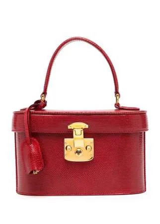 Gucci Pre-Owned сумка с откидным клапаном и тиснением под кожу змеи