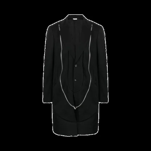 Куртка Comme Des Garçons Homme Plus Comme des Garçons Homme Plus Zipper Detail Long 'Black', черный