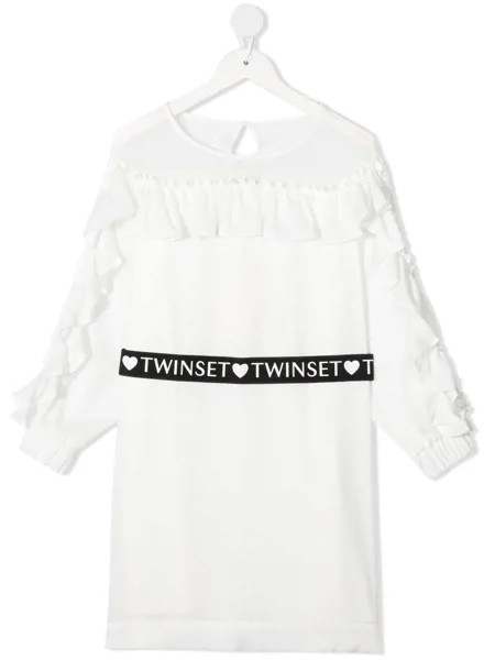 TWINSET Kids платье с логотипом