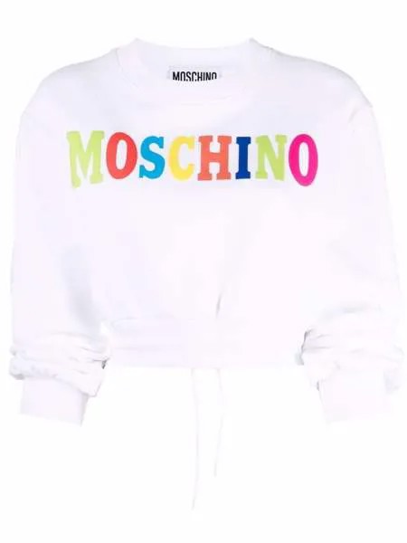 Moschino укороченная толстовка с логотипом