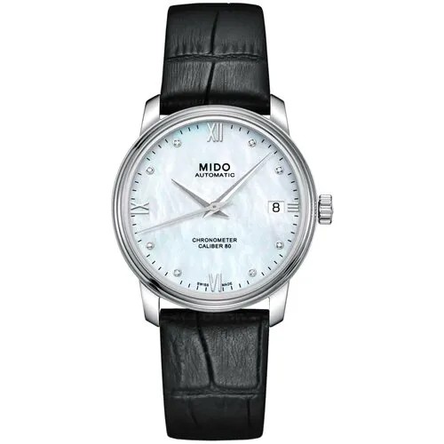 Наручные часы Mido Baroncelli Швейцарские женские часы Mido Baroncelli M027.208.16.106.00, серебряный