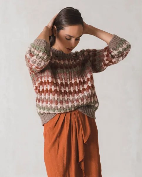 Женский вязаный свитер в стиле фэнтези с круглым вырезом Indi & Cold