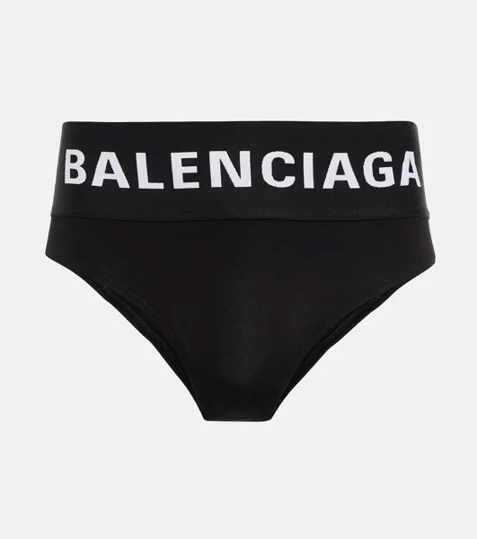 Трусы из хлопкового джерси BALENCIAGA, черный