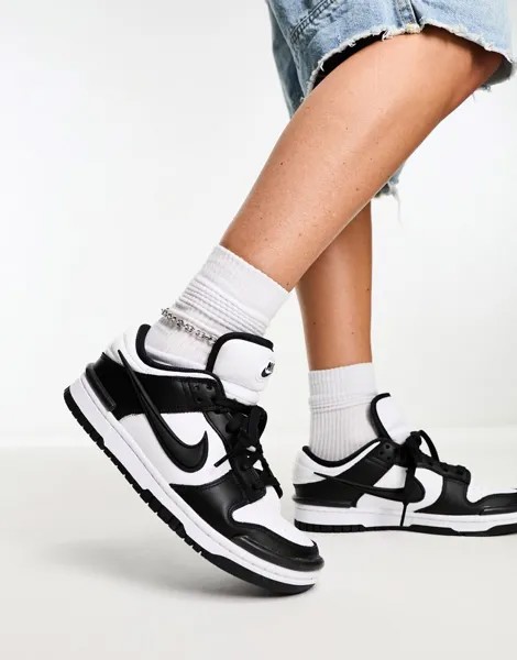 Nike - Dunk Twist Low - бело-черные низкие кеды