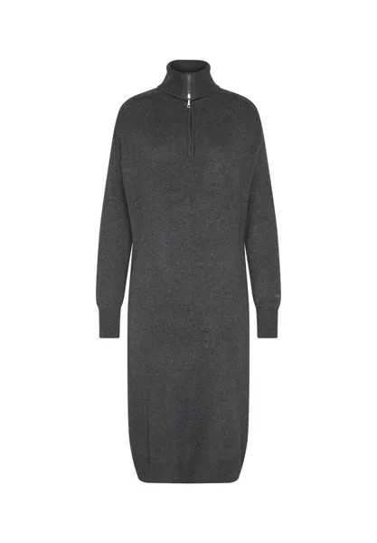 Трикотажное платье с водолазкой и молнией POLO SYLT, цвет Black Oyster Melange