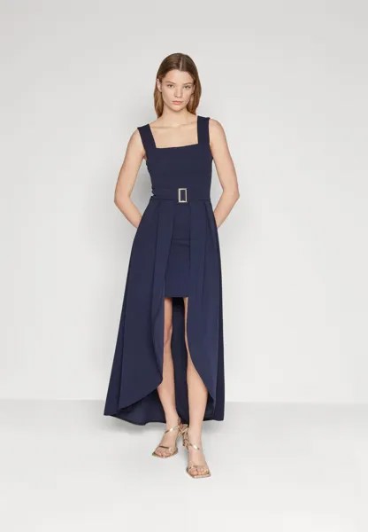 Коктейльное платье BELTED TULIP SKIRT MAXI WAL G., темно-синий