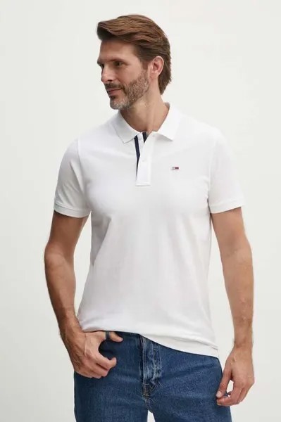 Хлопковое поло Tommy Jeans, белый