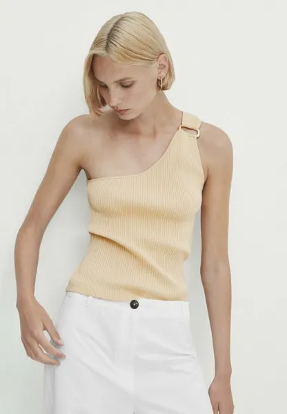 Топ ASYMMETRIC WITH PIECE DETAIL Massimo Dutti, цвет ochre