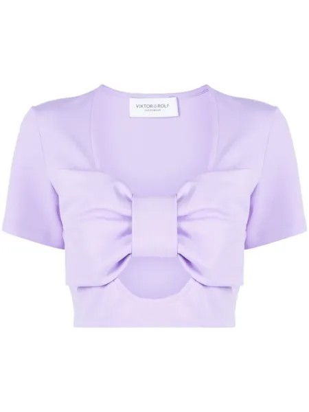 Топ с вырезом и бантом Viktor & Rolf, фиолетовый