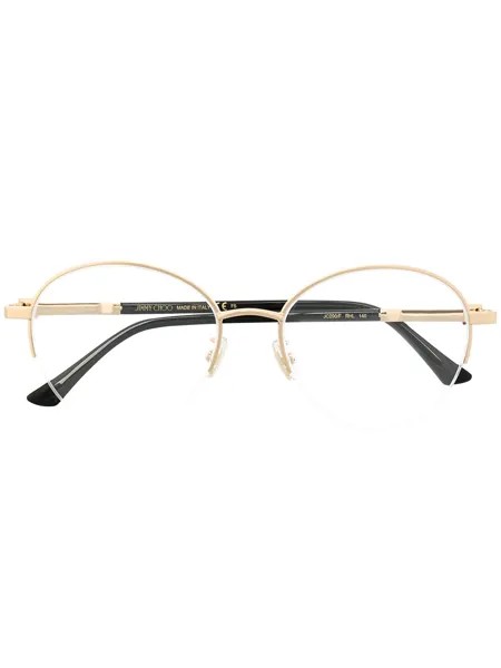 Jimmy Choo Eyewear очки в овальной полуободковой оправе
